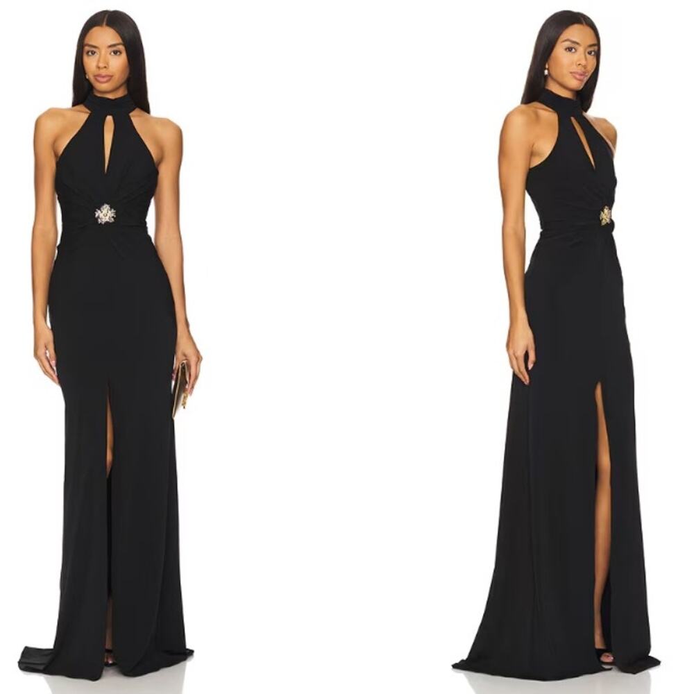 Cinq a Sept Black Sandry Gown, $695 REVOLVE, Luxury Formal,‎ Black Tie, 10 NWT